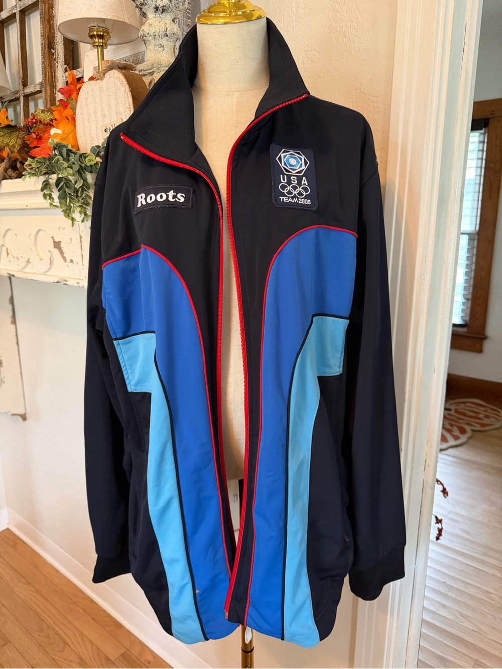Roots USA Team 2006 Men's Black & Blue Track Jacket